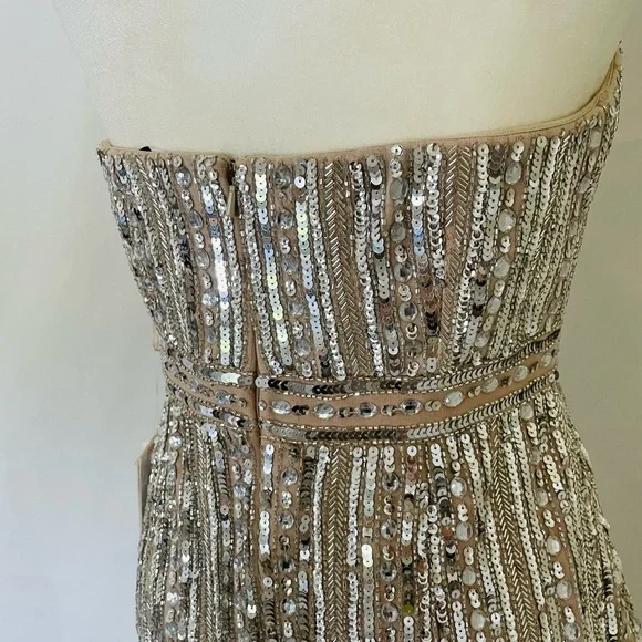 NWT $798 Mac Duggal 93831 beaded party wedding dress size 6  display picture 3